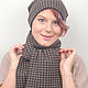 Set hat scarf or Snood brown black crow's foot, Headwear Sets, Moscow,  Фото №1