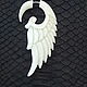  angel Wing earring made of Buffalo bone, Single earring, Mytishchi,  Фото №1