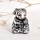 Tiny bathhouse charm and teddy bear, Charm Pendant, St. Petersburg,  Фото №1