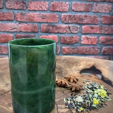 Посуда ручной работы. Ярмарка Мастеров - ручная работа Нефритовый стакан. Handmade.