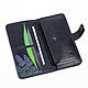 Order Dark Blue leather wallet. Two Starlings. Livemaster. . Wallets Фото №3