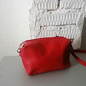 Сумки и аксессуары handmade. Livemaster - original item Leather bag. Crossbody bag. Puglias. Red. Handmade.