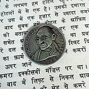 Сувениры и подарки handmade. Livemaster - original item Souvenir coin: Mahatma Gandhi. Handmade.