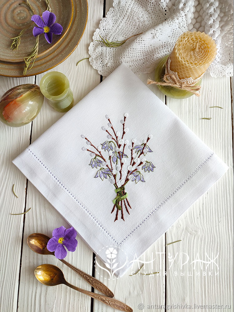 Пасхальные Салфетки с вышивкой и мережкой 40186 Салфетки к Пасхе купить ...