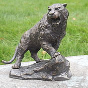 Для дома и интерьера handmade. Livemaster - original item Tiger bronze sculpture. Handmade.