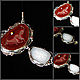 'Streamy flames'.  Silver, carnelian,citrine,white opal, Necklace, Lesnoj,  Фото №1
