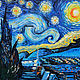 Oil painting with motives of Vincent van Gogh Starry night. Pictures. Dubinina Ksenya. Online shopping on My Livemaster.  Фото №2