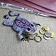 Coin holders: Lilac-gray frog made of beads. Keychain coin. Coin boxes. SilkArt Tatyana. My Livemaster. Фото №4