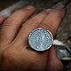 "Лобстер" серебряное кольцо с монетой. Кольца. Сны леса. Ярмарка Мастеров.  Фото №5