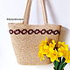 Order shopper: Knitted shopping bag made of raffia. Lace knitting workshop. Lidiya.. Livemaster. . Shopper Фото №3