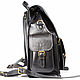 Leather backpack 'Kemel' black. Backpacks. Russian leather Guild. Online shopping on My Livemaster.  Фото №2