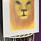 Oil pastel painting lion's head 'Brother' 297h420 mm. Pictures. Larisa Shemyakina Chuvstvo pozitiva (chuvstvo-pozitiva). Ярмарка Мастеров.  Фото №5