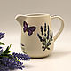 Ceramic milk jug Flowering lavender decoupage, Utensils, Moscow,  Фото №1