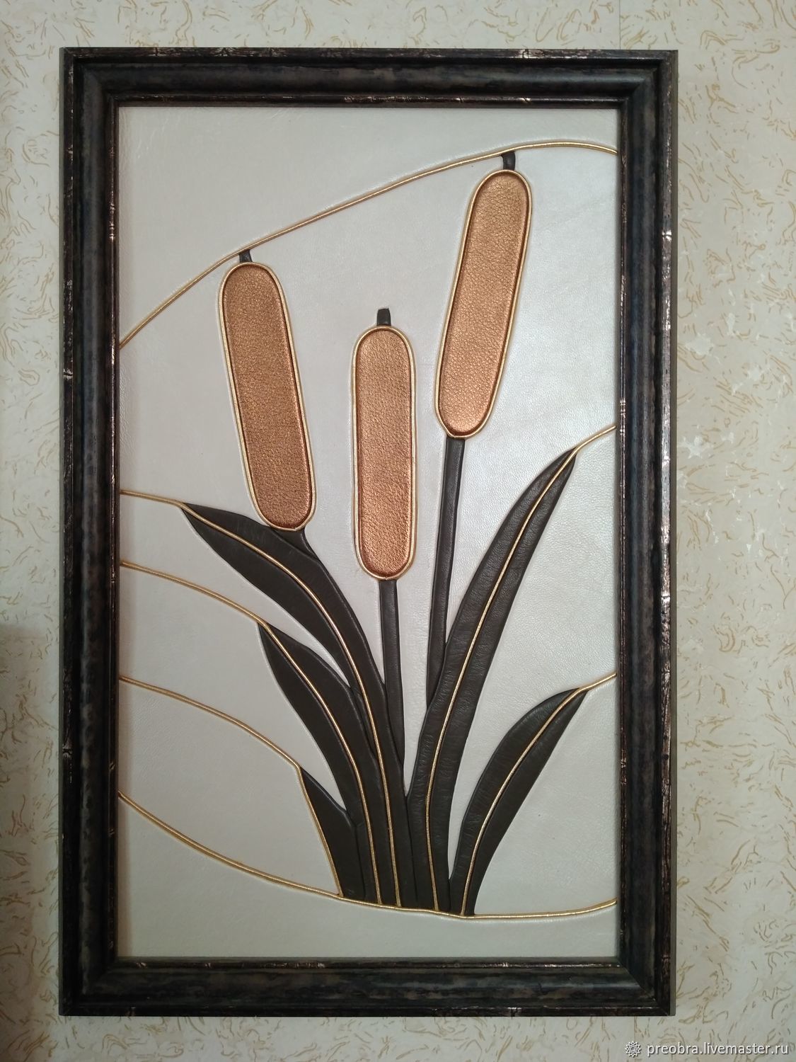 Картина в багетной раме Камыши интерерна купить в интернет-магазине ...