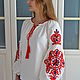 Embroidered shirt in ethno / boho style white. People\\\'s shirts. Kupava - ethno/boho. My Livemaster. Фото №5