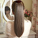 Hair clip machine hair genuine leather Red-black Python. Hairpins. Lara & Ko. Online shopping on My Livemaster.  Фото №2