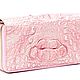 Клатч из кожи крокодила на двух молниях IMA0002P1PearlG. Кошельки. CrocShop товары из экзотической кожи. Интернет-магазин Ярмарка Мастеров.  Фото №2