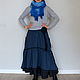 Warm boho skirt with brooch, Skirts, Tver,  Фото №1