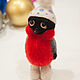 Bullfinch in boots, felted toy made of wool, Felted Toy, Arkhangelsk,  Фото №1