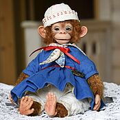 Куклы и игрушки handmade. Livemaster - original item Teddy monkey Lo.. Handmade.