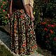 Леопардовая длинная юбка платье. Юбки. IndiaStyleArt. Интернет-магазин Ярмарка Мастеров.  Фото №2