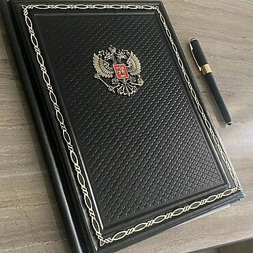Канцелярские товары ручной работы. Ярмарка Мастеров - ручная работа Папка на подпись. Handmade.