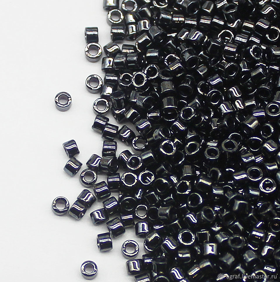 Beads Miyuki delika 11/0 No№1 Japanese beads Miyuki 5 gr black, Beads, Solikamsk,  Фото №1