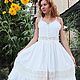 White summer dress 'On the sea', with delicate lace, Dresses, Tashkent,  Фото №1