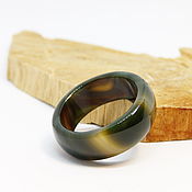 Украшения handmade. Livemaster - original item Green agate ring 20.5. Handmade.