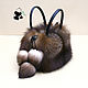 Silver Fox fur bag. Stylish ladies accessory, Classic Bag, Ekaterinburg,  Фото №1