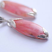Украшения handmade. Livemaster - original item Pink opal earrings 