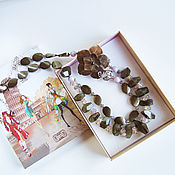 Украшения handmade. Livemaster - original item Necklace Spring in the mountains labradorite, pyrite, mother of pearl, ametrine. Handmade.