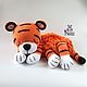 Order Pyjamas Tiger cub knitted pyjamas toy-hugging tiger. vyazunchiki-lz (vyazunchiki-lz). Livemaster. . Stuffed Toys Фото №3
