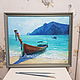 Order Painting Seascape 'Blue Lagoon' oil Painting. jakovishina. Livemaster. . Pictures Фото №3