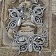 Soutache jewelry set Silver butterflies, necklaces and earrings. Jewelry Sets. VeninnaS. My Livemaster. Фото №5