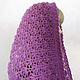 Two-turn snood made of yarn with a gradient in purple-purple color . Snudy1. Cozy corner (nadejdamoshkina). My Livemaster. Фото №6