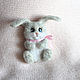 Bunny brooch made of wool. Brooches. handmade toys by Mari (handmademari). My Livemaster. Фото №4