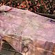Scarf silk 'rose cappuccino' ekoprint, Scarves, Moscow,  Фото №1