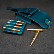 Сувениры и подарки handmade. Livemaster - original item Leather pouch, with cartridge for 8 rifled cartridges. Handmade.