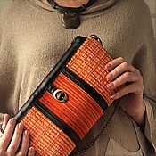 Сумки и аксессуары handmade. Livemaster - original item Eric`s cross-body, orange bag, women`s bright handbag, 200. Handmade.
