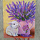 Painting Lavender Oil Still Life 25 x 30 Provence White Rabbit. Pictures. matryoshka (azaart). My Livemaster. Фото №4