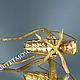 Винтаж: Кузнечик антикварная старинная статуэтка насекомые бронза латунь 1. Статуэтки винтажные. РАРИТЕТ. Ярмарка Мастеров.  Фото №6