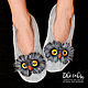 OWLS slippers gray, Socks, Moscow,  Фото №1