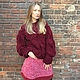 Burgundy sweater with leaves. Sweaters. SHAPAR - knitting clothes. My Livemaster. Фото №5