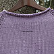 Order Lilac sweater made of 100% cotton with oval back. IRINA GRUDKINA Handmade Knitwear. Livemaster. . Sweaters Фото №3