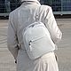 Backpack women's leather white Baena Mod SR26-741. Backpacks. Natalia Kalinovskaya. Online shopping on My Livemaster.  Фото №2