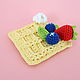 Knitted wafer, sweets crochet, Doll food, Moscow,  Фото №1