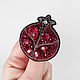 Garnet red bead brooch, fruit brooch, autumn brooch. Brooches. Zveva. Online shopping on My Livemaster.  Фото №2
