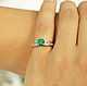 Platinum & 18K Emerald Engagement Ring, AAA+ Colombian Emerald Ring, F. Rings. JR Colombian Emeralds (JRemeralds). My Livemaster. Фото №5