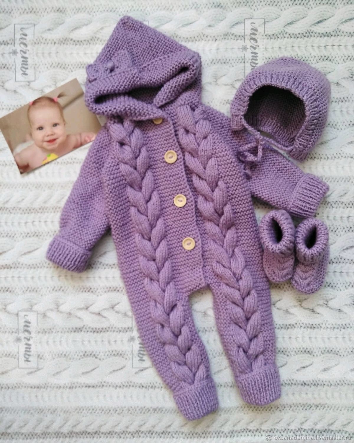 Lilac jumpsuit for girls, Overall for children, Stupino,  Фото №1